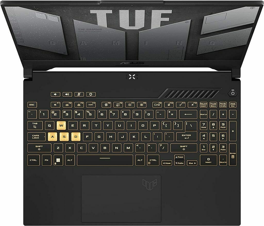Asus TUF Gaming F15 keyboard