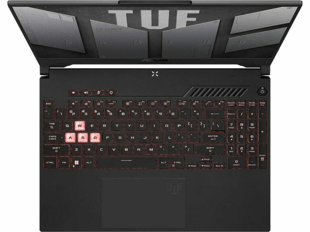 Asus TUF Gaming A15 Review (FA507RM-ES73, 2022) keyboard