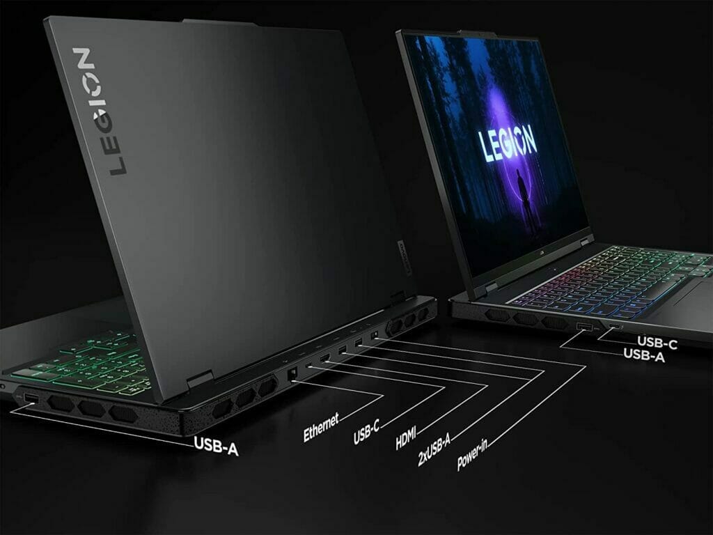 Lenovo Legion gaming laptops (2023) ports